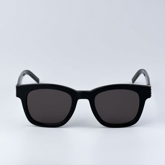 Saint Laurent SLM124 001 BRAND NEW Sunglasses Black Grey Square Unisex - Picture 1 of 10